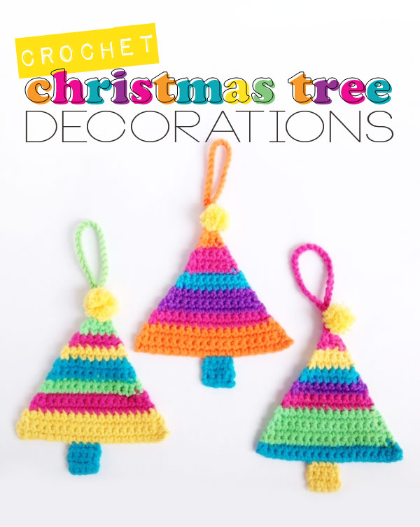 Crochet Christmas Tree Ornaments mypoppet.com.au