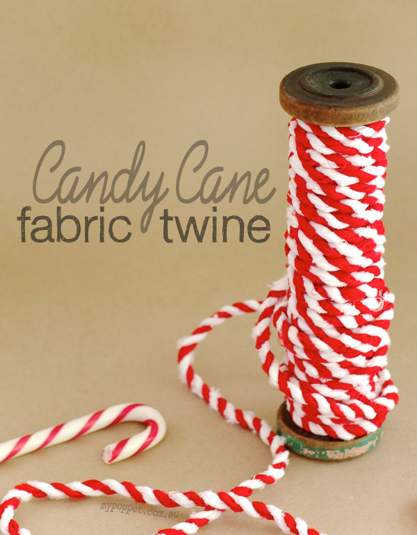 How to make Candy cane fabric twine for christmas gift wrapping mypoppet.com.au