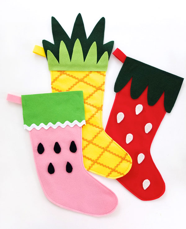 Fruity Felt Christmas Stockings with Free Pattern by mypoppet.com.au